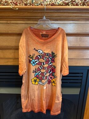 Levi's Orange Snake & Floral Graphic Tee